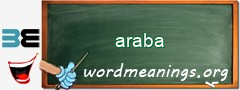 WordMeaning blackboard for araba